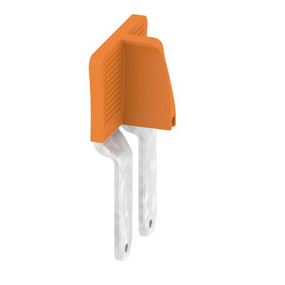 Querverbinder (Klemmen), gesteckt, orange, 192 A, Polzahl: 2, Raster in mm: 25.00, Isoliert: Ja, Breite: 48 mm