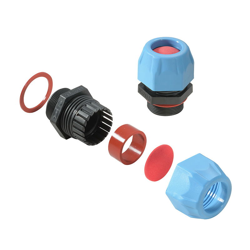 Pressacavo Ex (plastica), VG Exi 7J (pressacavo in plastica Ex 7J Exi), diritto, M 32, 10 mm, OD min. 16 - OD max. 21 mm, IP54, IP66, IP67, IP68 - 5 b