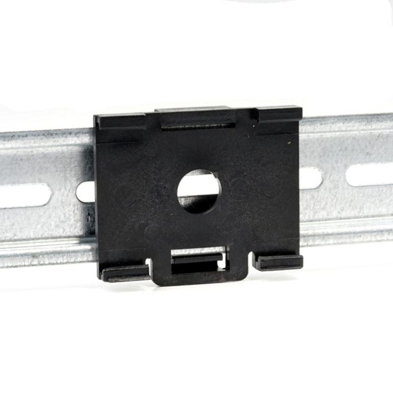 Piede di montaggio per guida di supporto, nero, Plastica, Larghezza: 30 mm