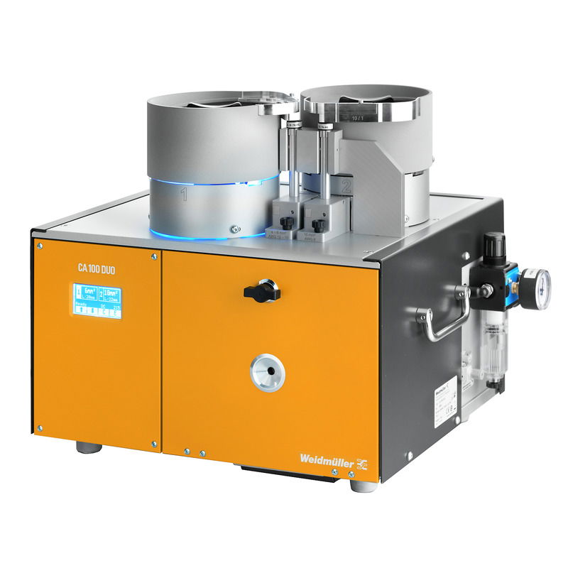 Macchina spellafili e crimpatrice automatica, Elettropneumatico, Campo di isolamento : 6 - 10 mm² (4 mm² opz.) / AWG 10-8 (AWG 12 opz.), con collari i