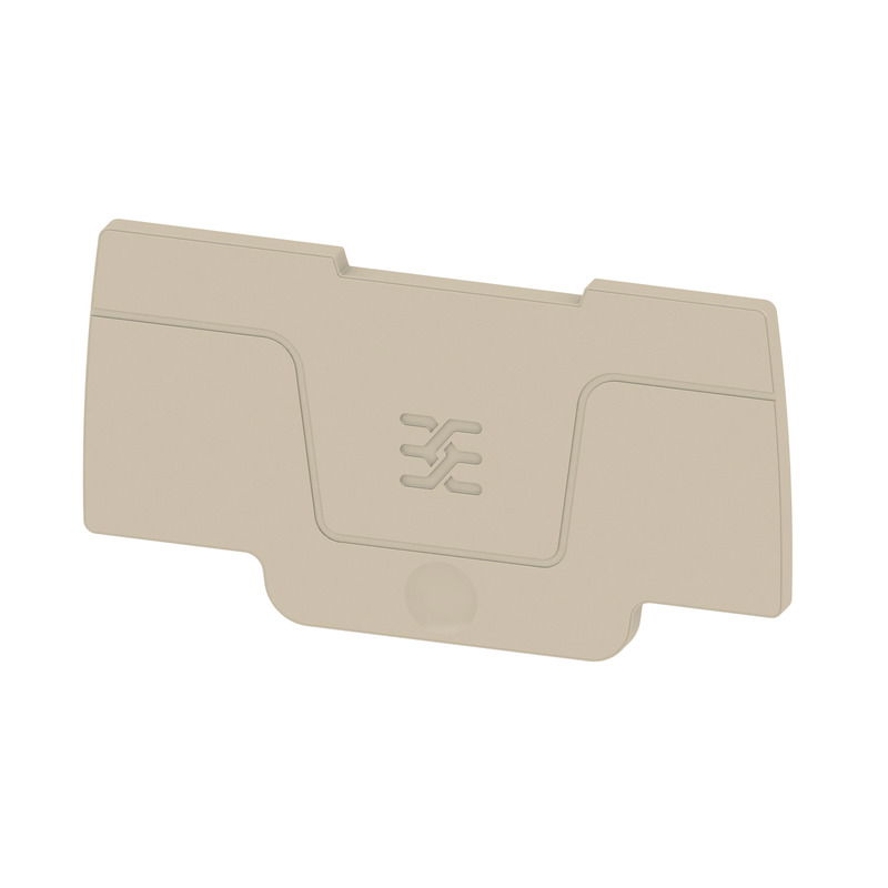 Abschlussplatte für Klemmen, dunkelbeige, Höhe: 56.9 mm, Breite: 2.1 mm, V-0, Wemid, rastbar: Ja