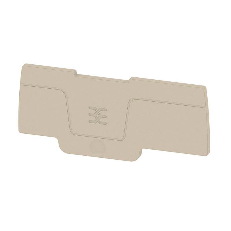 Abschlussplatte für Klemmen, dunkelbeige, Höhe: 69.5 mm, Breite: 2.1 mm, V-0, Wemid, rastbar: Ja