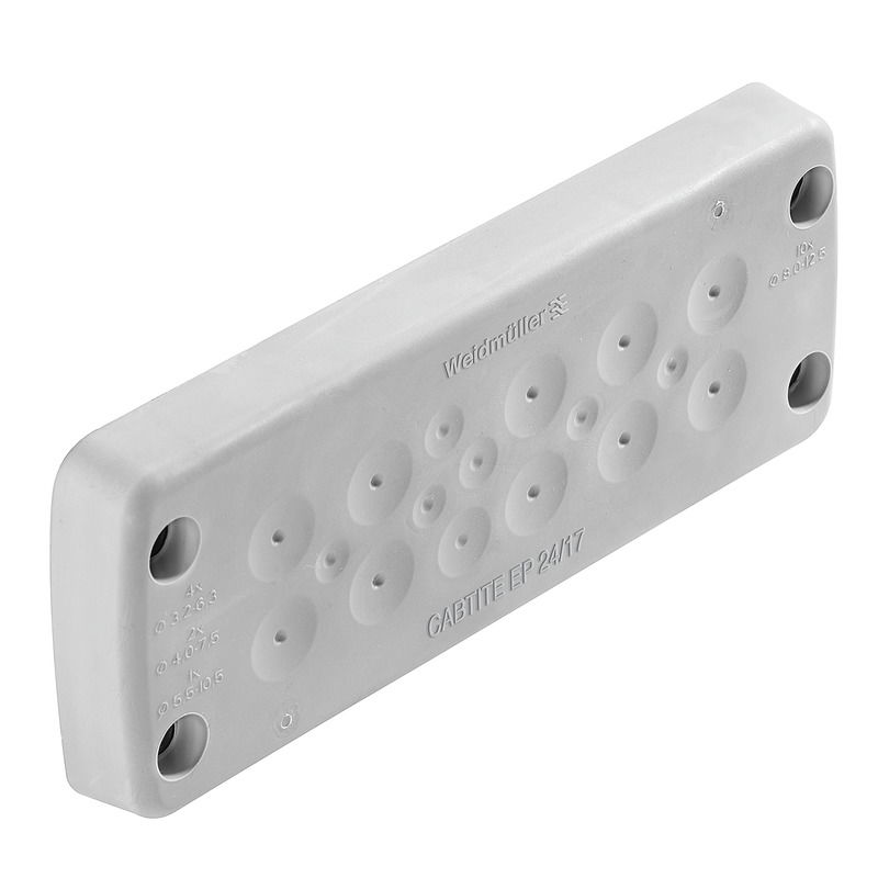 Piastra passaggio cavo (Sistema di inserimento cavi), Cabtite (sistema di inserimento cavi), TPE, grigio, 149.6 x 58 x 20.2 mm, Profondità: 20.2 mm, -