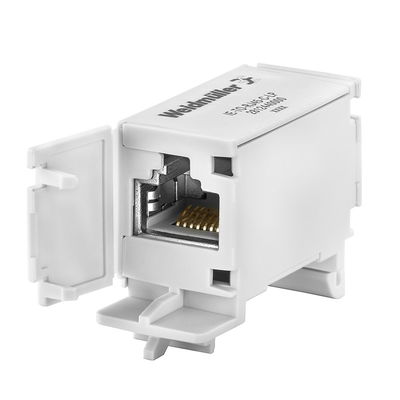 Durchführungssteckverbindung RJ45, IP20, RJ45, RJ45, Kupplung