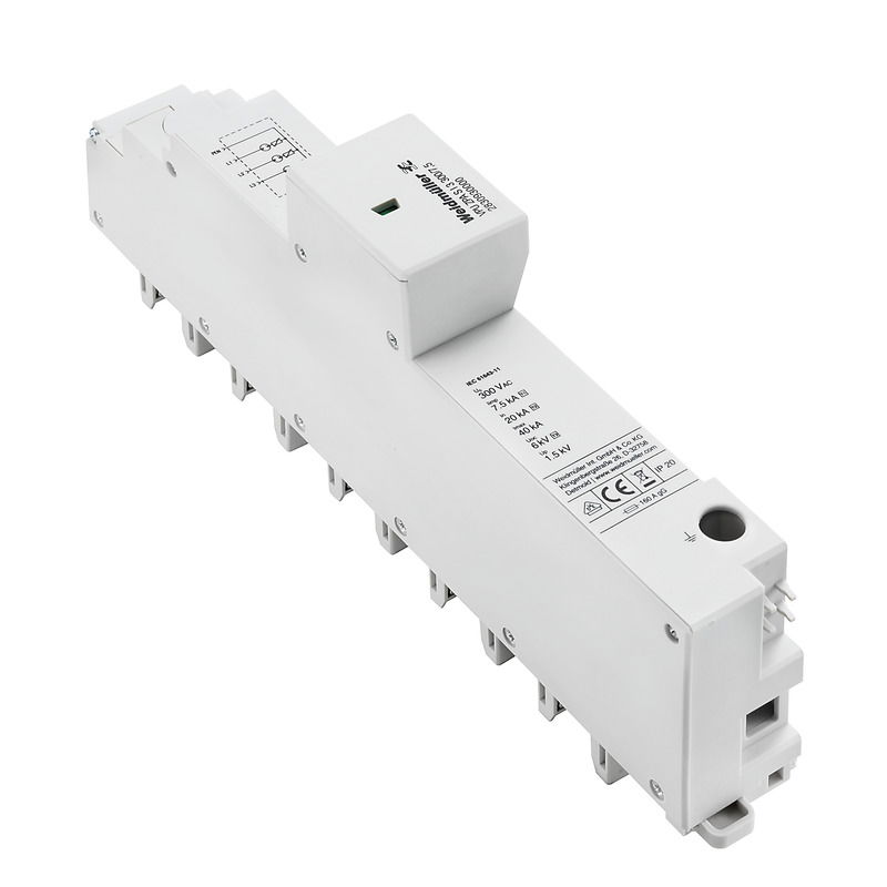 Kombinierter Überspannungsableiter AC (Typ 1+2), Netzspannung: 230 V / 400 V, Netzform: , Polzahl: 3
