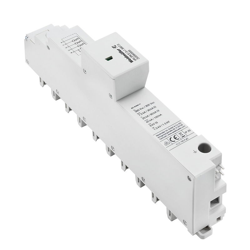 Kombinierter Überspannungsableiter AC (Typ 1+2), Netzspannung: 230 V / 400 V, Netzform: , Polzahl: 4