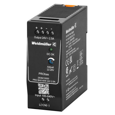 Alimentazione elettrica, Alimentazione di corrente, alimentatore switching, 60 W, 2.5 A @ 55 °C