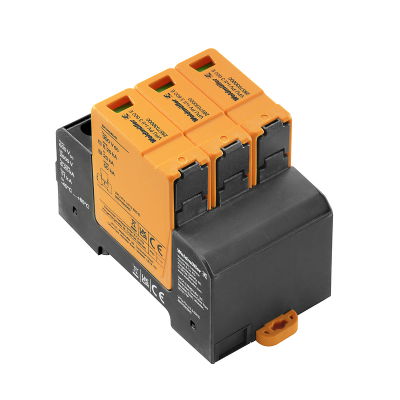 Scaricatore di sovratensione PV combinato (Tipo 1+2), DC, Tensione nominale (DC): 600 V, Numero di poli: 3