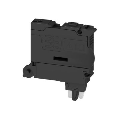 Portafusibile per morsetto componibile passante, nero, 6.3 A, orientabile, V-0, Wemid