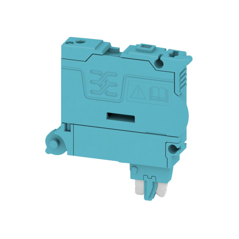 Portafusibile per morsetto componibile passante, blu, 6.3 A, orientabile, V-0, Wemid