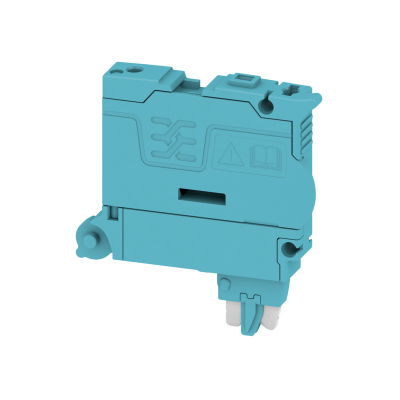 Portafusibile per morsetto componibile passante, blu, 6.3 A, orientabile, V-0, Wemid