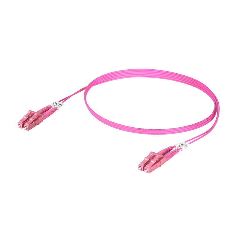 (Preconfezionato) Cavo dati in fibra ottica, ZIPCORD, LC-Duplex IP20, LC-Duplex IP20, LSZH, 50 µm, 5 m