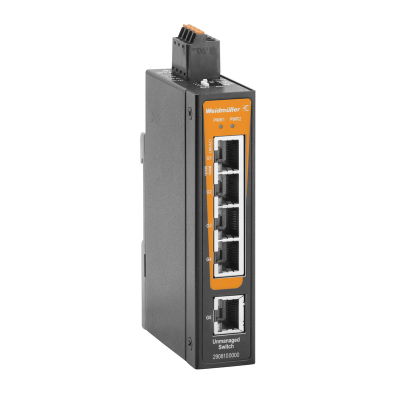 Switch rete, unmanaged, Gigabit Ethernet, 5x RJ45, -40 °C...75 °C, IP30