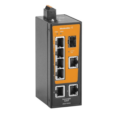 Switch rete, unmanaged, Fast Ethernet, 7x RJ45, 1x 100BaseSFP slot, -40 °C...75 °C, IP30