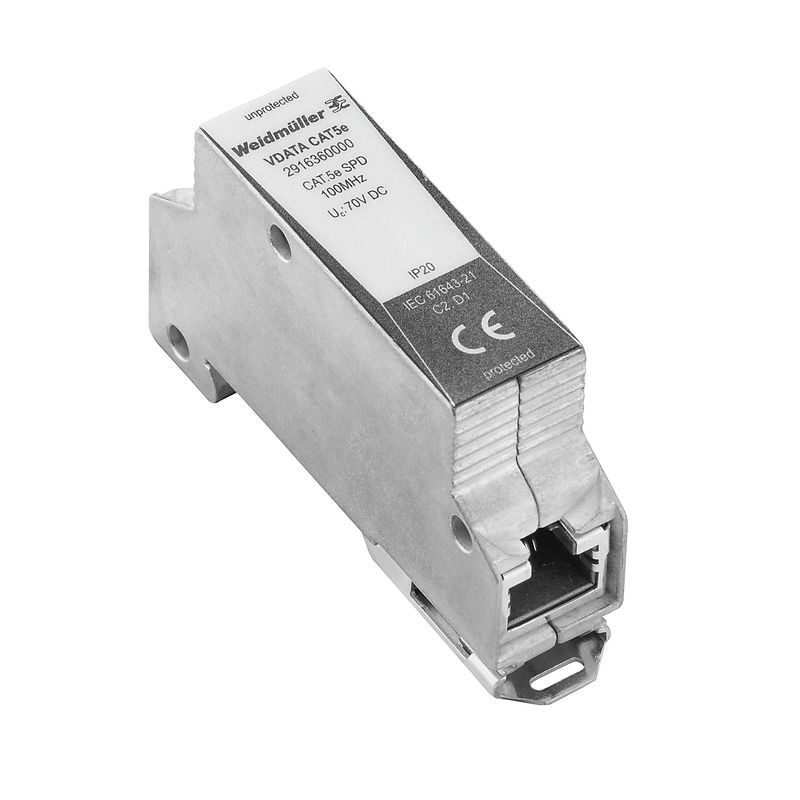 Informazione sullo scaricatore di sovratensione, Industrial Ethernet, AC/DC, Tensione nominale (AC): , Tensione nominale (DC): 48 V