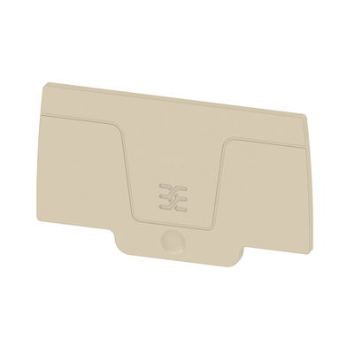 Abschlussplatte für Klemmen, dunkelbeige, Höhe: 64.93 mm, Breite: 2.1 mm, V-0, Wemid, rastbar: Ja
