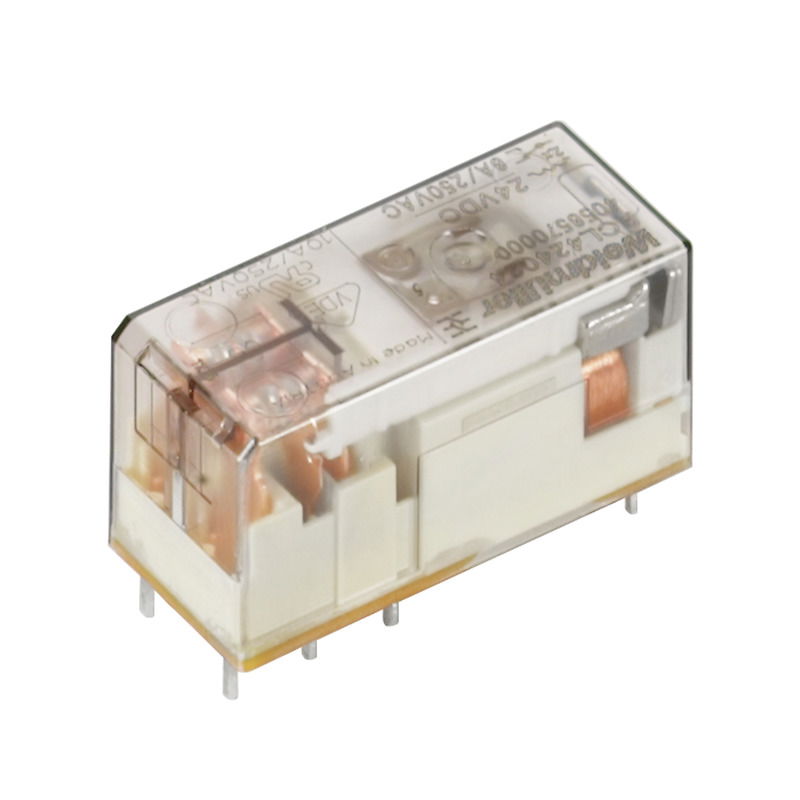 Minirelè industriale, 12 V DC, No, 2 Contatto di scambio (AgNi) , 250 V AC, 8 A, Tasto di prova disponibile: No