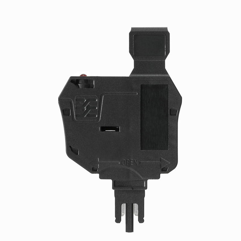 Portafusibile per morsetto componibile passante, nero, 2.31 mA, innestabile, V-0, Wemid