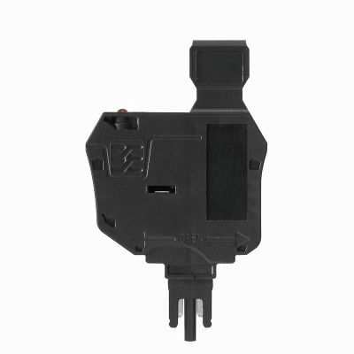 Portafusibile per morsetto componibile passante, nero, 2.31 mA, innestabile, V-0, Wemid