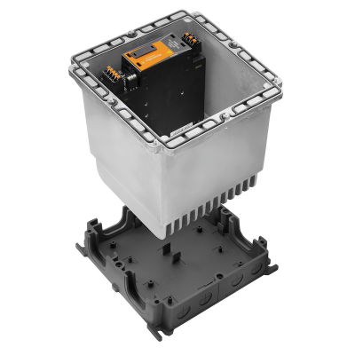 Alimentazione elettrica nella custodia, IP65, in stato chiuso, in stato completo, 10 A, 24 V, DC, PUSH IN