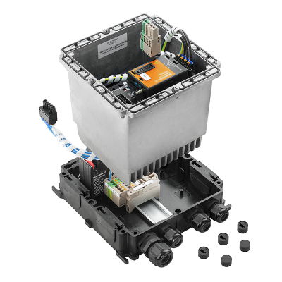 Alimentazione elettrica nella custodia, IP65, 3 x 4 A NEC Class 2, 24 V, DC, PUSH IN, M12, codificato A