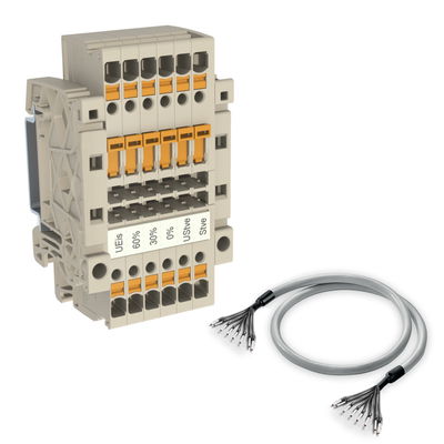 Trenn- und Messtrenn-Reihenklemme, PUSH IN, dunkelbeige, 2.5 mm², 16 A, 400 V, Anzahl Anschlüsse: 12, Anzahl der Etagen: 1