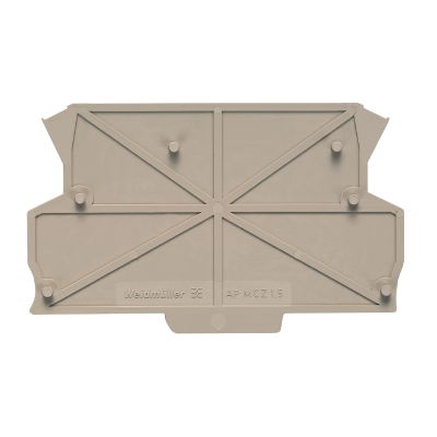 Piastra terminale (custodia piccola), Larghezza: 1.5 , IP20 installato, PA 66/6, grigio-beige