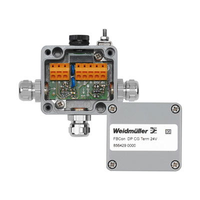 Ripartitore bus di campo, Terminator, Materiale base della custodia: Alluminio, Profibus DP, Modbus RS485