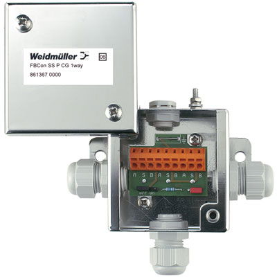 Ripartitore bus di campo, Terminator, Materiale base della custodia: Acciaio, inossidabile, Profibus DP, Modbus RS485
