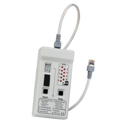 Tester per il passaggio della corrente per cavi, Power: Batteria monoblocco da 9 V