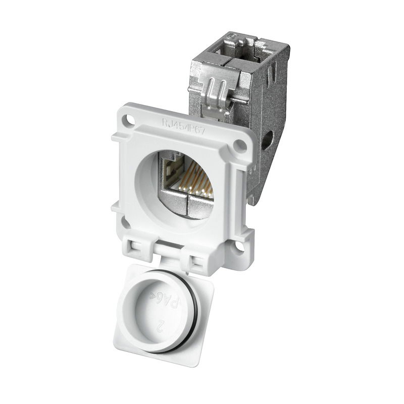 Connettore RJ45, IP67, Collegamento 1: RJ45, Collegamento 2: RJ45 90&deg 