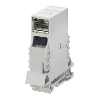 Durchführungssteckverbindung RJ45, IP20, RJ45, RJ45, Kupplung