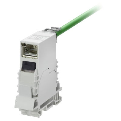Connettore a innesto passante RJ45, IP20, RJ45, IDC, EIA/TIA T568 B, AWG 26...AWG 22