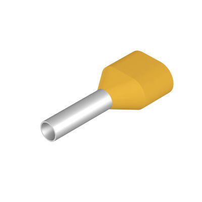 Terminale, 1 mm², Lunghezza di spellatura: 12 mm, Colori: giallo, Isolamento: presente