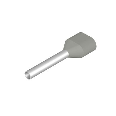 Terminale, 0.75 mm², Lunghezza di spellatura: 15 mm, Colori: grigio, Isolamento: presente