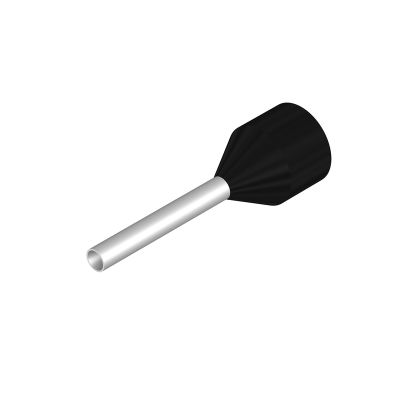 Terminale, 1.5 mm², Lunghezza di spellatura: 18 mm, Colori: nero, Isolamento: presente