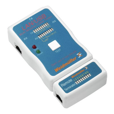 Tester per il passaggio della corrente per cavi, Tipo di collegamento: RJ45, USB A, USB B, Cicalino: No, Power: Batteria monoblocco da 9 V