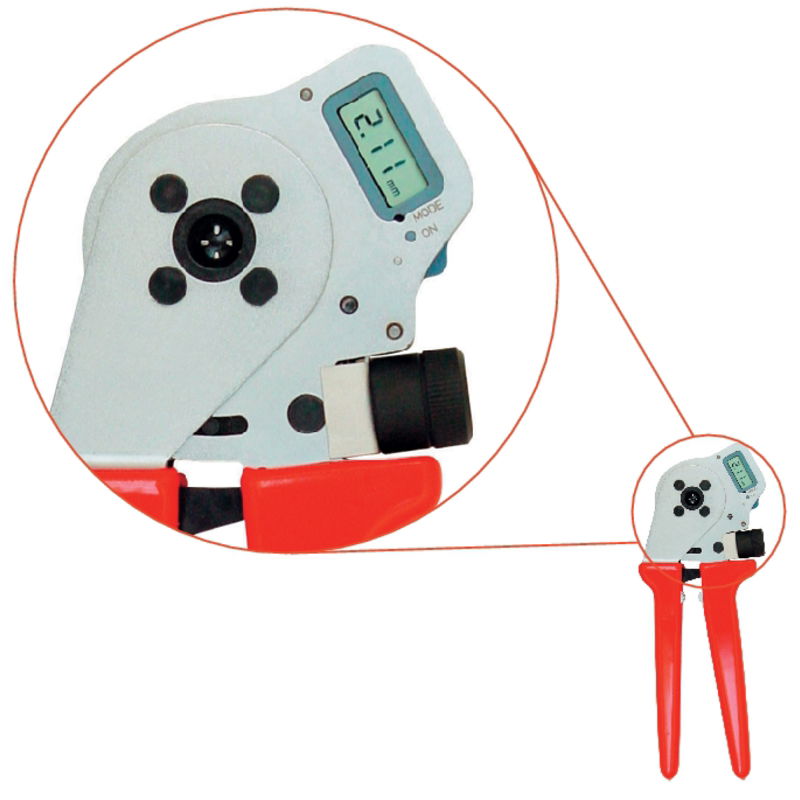Pinza crimpatrice, Contatti torniti, 0.14 mm², 6 mm², 4-Indent-Crimp