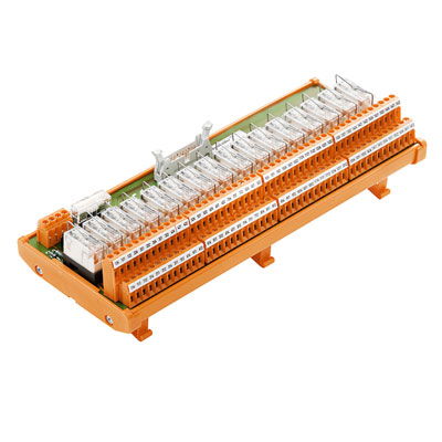 Übergabemodul mit Relais, RCL, LMNZF 5.08mm, Zugfederanschluss, Steckverbinder nach IEC60603-13/DIN41651, 20-poliger Stecker, 24 V DC ± 10%, 17 mA