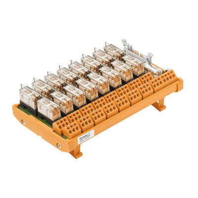 Übergabemodul mit Relais, RCL, LMNZF 5.08mm, Zugfederanschluss, Steckverbinder nach IEC60603-13/DIN41651, 20-poliger Stecker, 24 V DC ± 10%, 20 mA