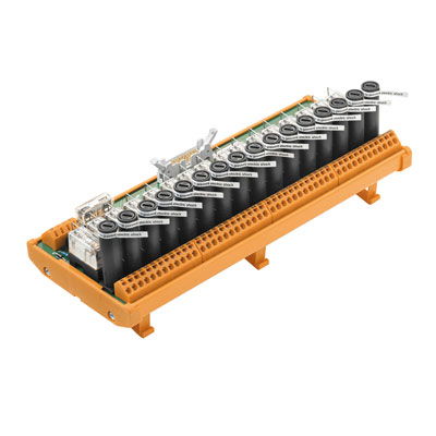 Übergabemodul mit Relais, RCL, LMNZF 5.08mm, Zugfederanschluss, Steckverbinder nach IEC60603-13/DIN41651, 20-poliger Stecker, 24 V DC ± 10%, 20 mA