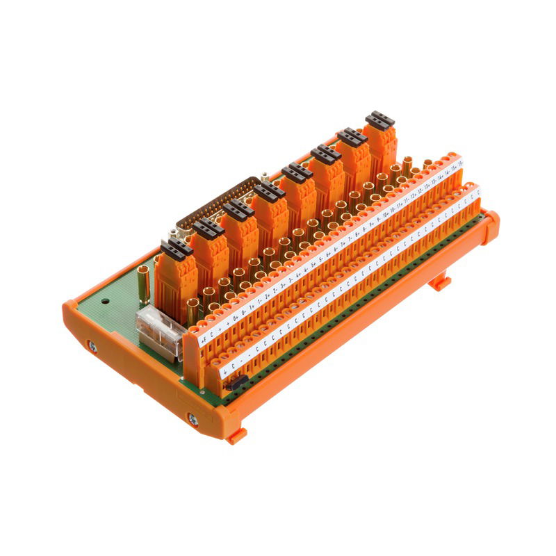 Übergabemodul mit Klemme, Steckverbinder, Bauteilen, SUB-D-Stecker gemäß IEC 60807-2 / DIN 41652, 37-poliger Stecker, Schraubanschluss