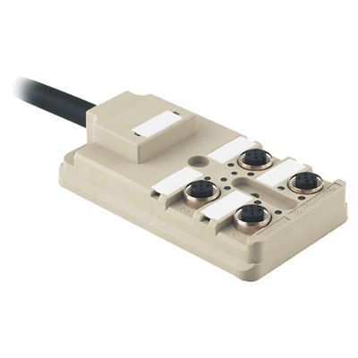 Passiver Sensor-/Aktor-Verteiler (mit Leitung), Fixkabelversion, M12, 30 V, A-codiert, LED: Ja, Initiator LED: Ja, Beschaltungstyp: PNP