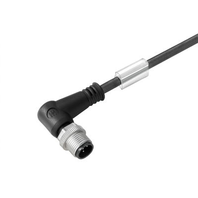 Cavi sensore-attuatore, M12, Numero di poli: 3, 10 m, Perno, 90°, LED: No, Schermato: No