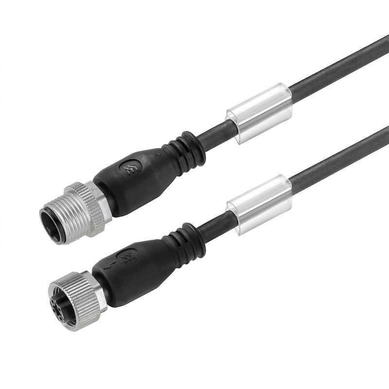 Sensor-Aktor-Leitung, M12 / M12, Polzahl: 3, 10.7 m, Stift, gerade - Buchse, gerade, LED: Nein, Geschirmt: Nein
