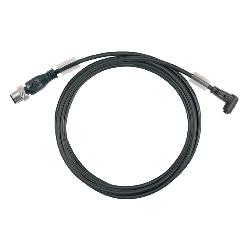 Sensor-Aktor-Leitung, M12 / M8, Polzahl: 3, 3 m, Stift, gerade – Buchse, 90°, LED: Nein, Geschirmt: Nein