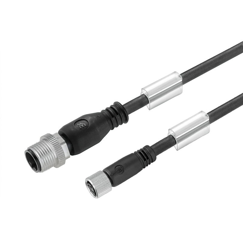 Sensor-Aktor-Leitung, M12 / M8, Polzahl: 3, 1.5 m, Stift, gerade - Buchse, gerade, LED: Nein, Geschirmt: Nein