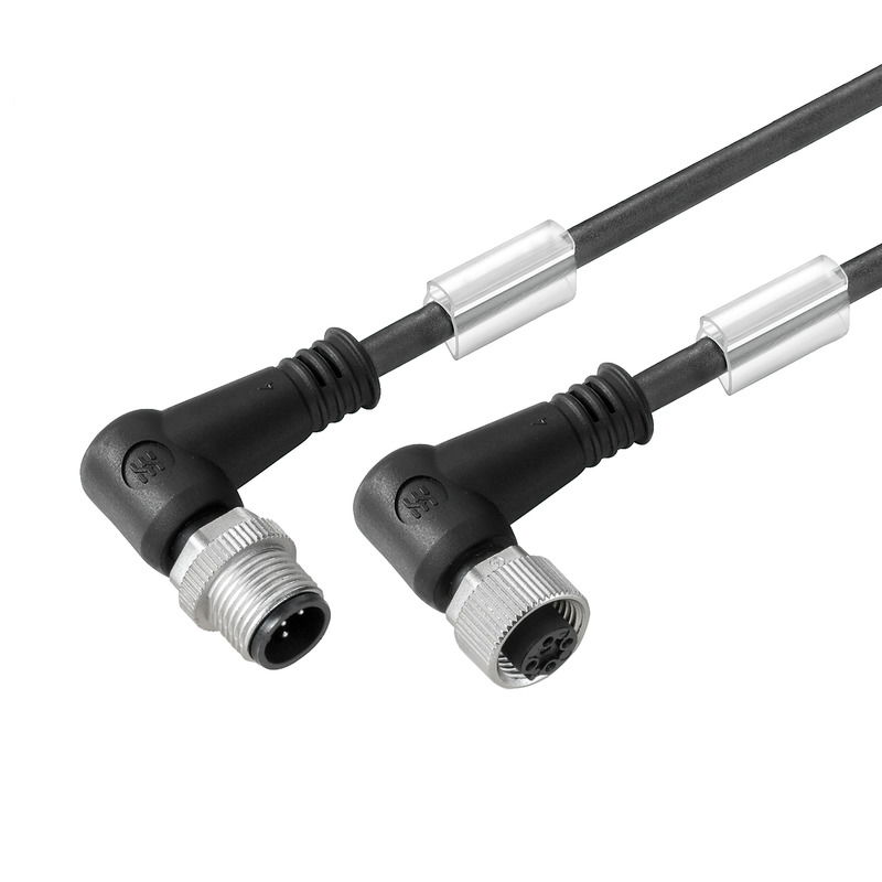 Sensor-Aktor-Leitung, M12 / M12, Polzahl: 5, 0.7 m, Stift, 90° – Buchse, 90°, LED: Nein, Geschirmt: Nein