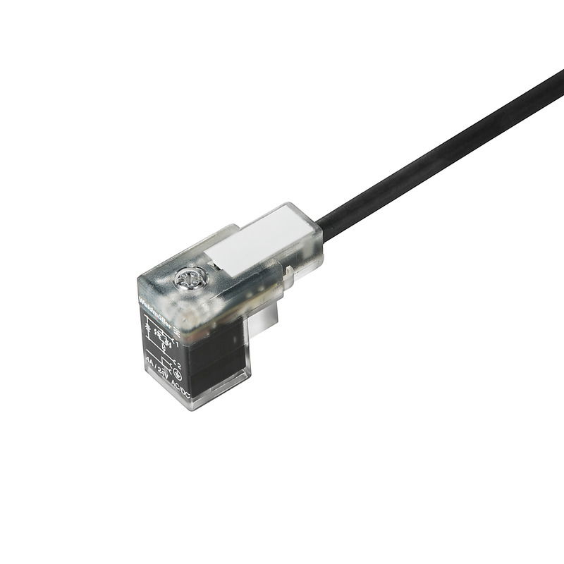 Cavi della valvola (preconfezionati), Estremità cavo aperta - connettore per valvole, Forma C Industria (9,4 mm), Lunghezza del cavo: 1.5 m, PUR, nero