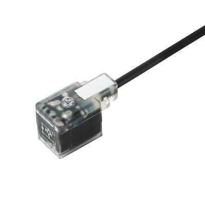 Cavi della valvola (preconfezionati), Estremità cavo aperta - connettore per valvole, Forma B Industria (11 mm), Lunghezza del cavo: 1.5 m, PUR, nero